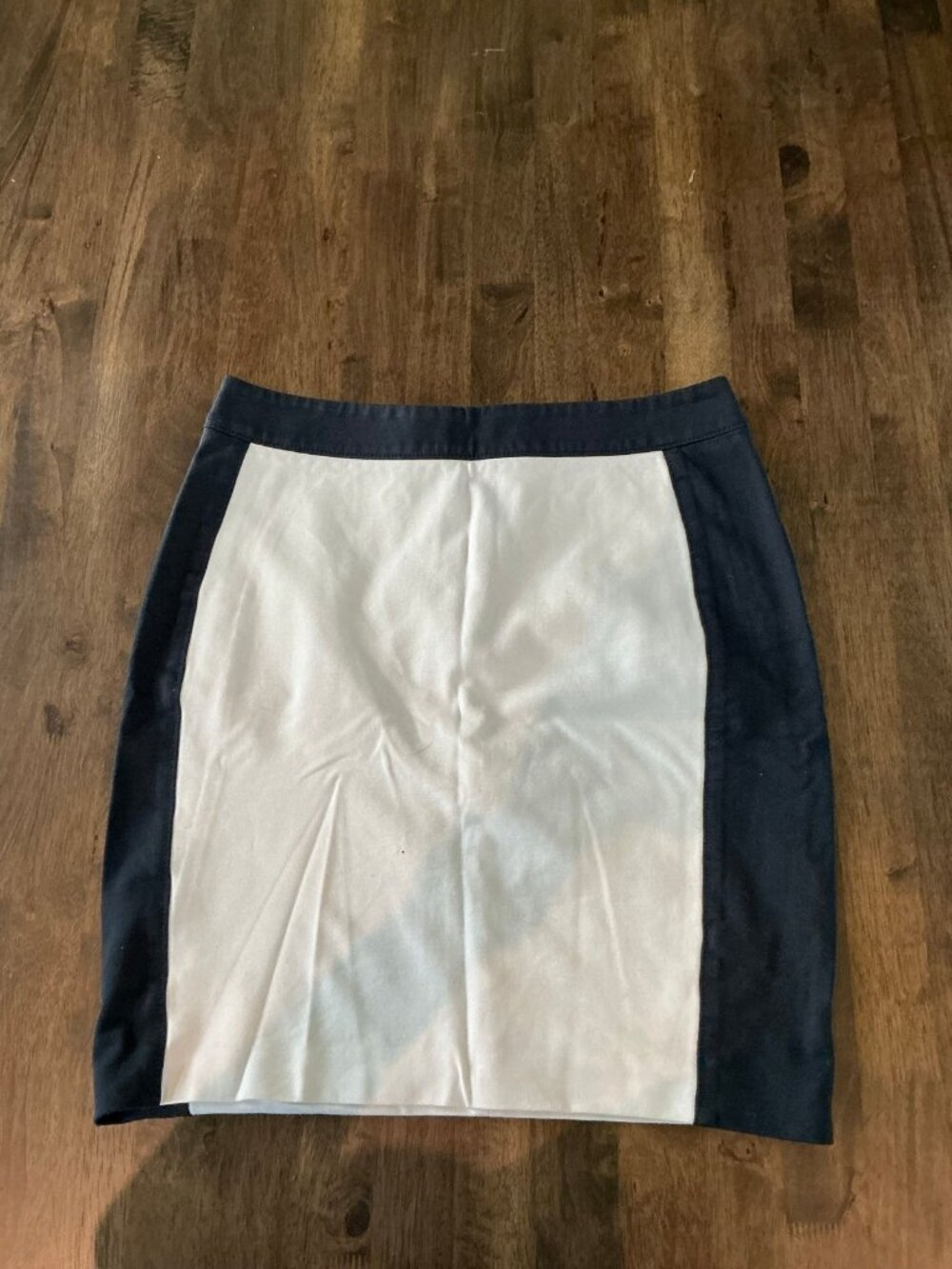 Banana Republic White Navy Colorblock Pencil Skirt Size 6